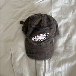 Camo Baseball Cap with EAGLES Embroidered Logo